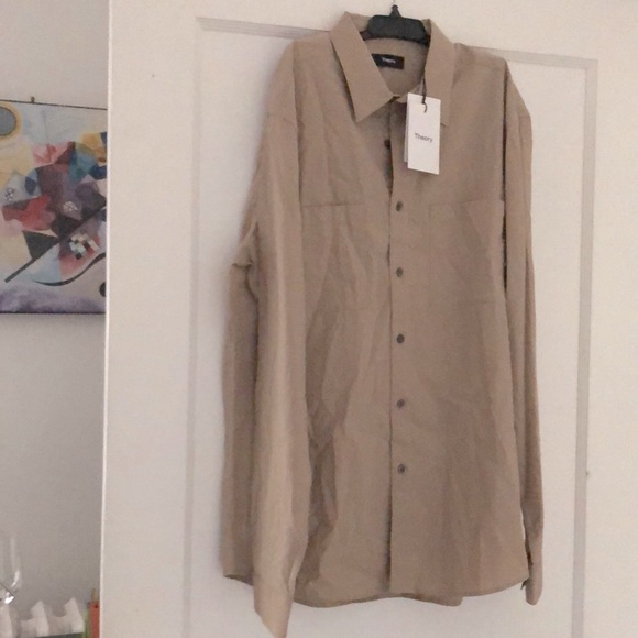 THEORY (L) Irving 2P Beige Stone Spring Ripstop - Picture 3 of 15